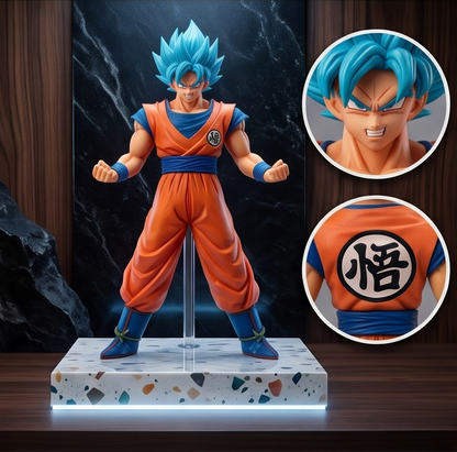 Goku Super Saiyan Blue Hair Anime Action Figure 18 cm