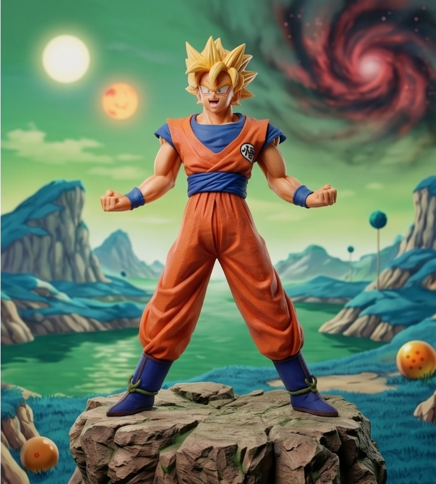 Goku Orange Hair 18cm PVC